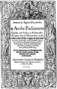 Title page of Acts of Parliament by Unbekannt