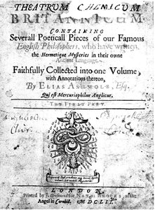 Title page of Elias Ashmole