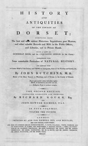 Title Page of The History and Antiquities of the County of Dorset