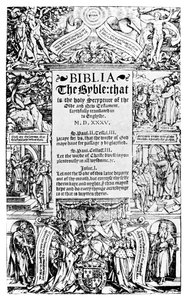 Title Page of the Coverdale Bible, 1535 by Unbekannt
