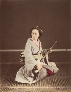 Tokyo Geisha with Shamisen by Unbekannt