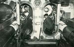 Torpedo tubes of a British submarine, World War II, 1945 by Unbekannt
