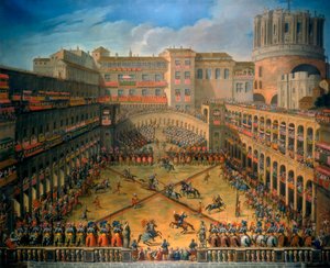 Tournament in a Court of the Vatican, Rome by Unbekannt