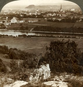 Trondhjem, its homes, warehouses and cathedral, between river Nid and Fjord, Norway, 1905 by Unbekannt
