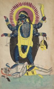 Two Aspects of Kali: Kali Dancing on Shiva, c. 1880 - 1890