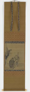 Two Chinese sages near an overhanging rock by Unbekannt
