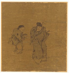 Two Male Figures with a Toad by Unbekannt