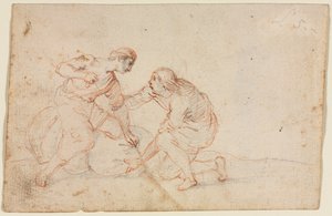 Two Men Tying a Bundle