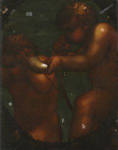 Two Putti by Unbekannt