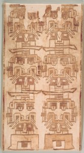 Two Textile Fragments with Fanged Heads, 500-200 BC by Unbekannt