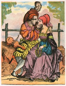 Two Lovers, 16th Century by Unbekannt