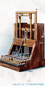 Typewriter Patented by John Pratt