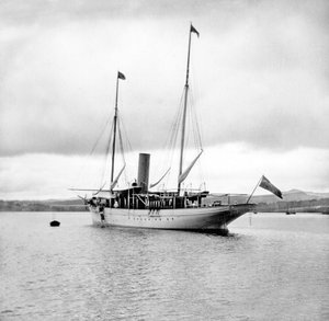 A Steam Yacht at Anchor. c1890 by Unbekannt