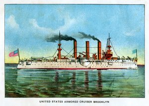 United States Armoured Cruiser Brooklyn, c1890s by Unbekannt