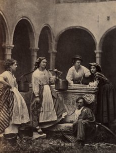 Untitled Genre Scene with Four Women and a Man