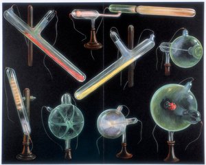 Various Substances Fluorescing in Vacuum Tubes of Different Shapes by Unbekannt
