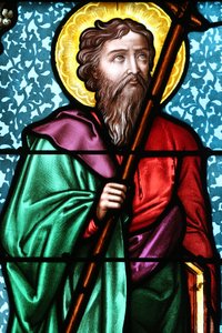 Vault de Lugny Church, Stained Glass Window: Saint Philip the Apostle, France by Unbekannt
