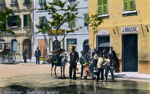 Vegetable sellers, Gibraltar by Unbekannt