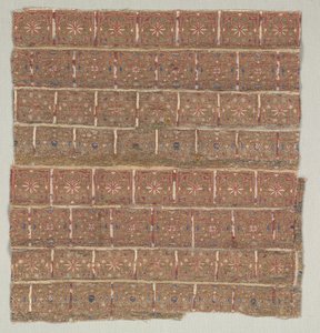 Vestment Fragment with Stars in Staggered Squares