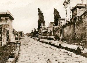 Via delle Tombe, Pompeii, Italy, c1900s