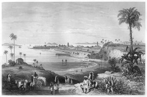 View of Bombay showing the fort