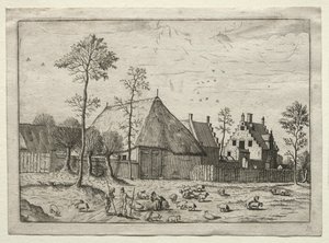 View of Villages in Brabant and Campine: Shepherds with Flock by Unbekannt