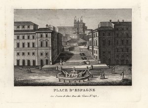 View of the Piazza di Spagna, Rome