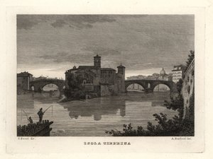 View of the Tiber Island, Rome by Unbekannt