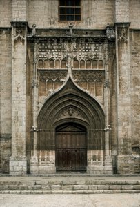 View of the Portal of the Church of Santa Maria Mediavilla, Medina de Rioseco, Spain