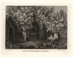View of the spring of the nymph Egeria, Parco Cafarella, Rome by Unbekannt