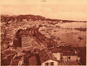 View taken from the Mont Chevalier, Cannes, 1930