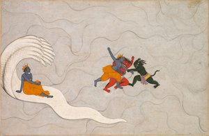Vishnu Battles Madhu and Kaitabha, from a Markandeya Purana by Unbekannt Unbekannt