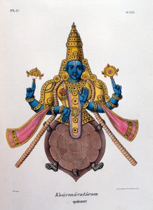 Vishnu, One of the Gods of the Hindu Trinity Trimurti by Unbekannt