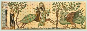 Wall painting in the Church of St Gieri, Rhazuns, Grisons, Switzerland, 1928 by Unbekannt