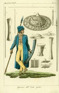 Warrior from the Island of Guebe, Maluku Islands, Indonesia
