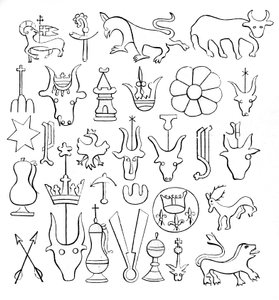 Watermarks on Paper, 14th-15th Century, 1870 by Unbekannt
