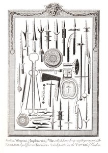 Weapons and Implements of War used against the English by various enemies by Unbekannt