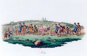 Wedding Procession, Russia, 1820