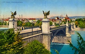 Wettstein Bridge, Basel, Switzerland by Unbekannt