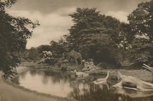 Where the Beasts of Prehistory Lurk By the Lake in the Palace Grounds by Unbekannt
