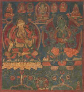 White Tara and Green Tara by Unbekannt