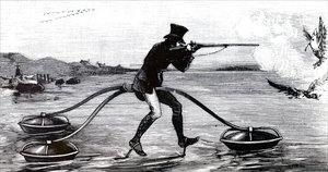 Wildfowling on an Aquatic Cycle by Unbekannt