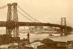 Williamsburg Suspension Bridge, New York by Unbekannt