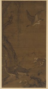 Willow, Geese, and Kingfisher by Unbekannt