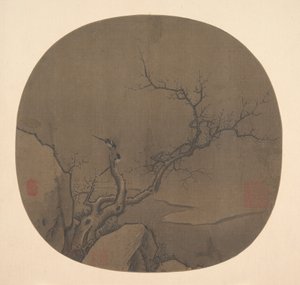 Wintery Bough and Magpies by Unbekannt