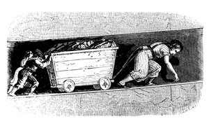 Woman and Children Coal Putters, Mid and East Lothian, Scotland, c1848