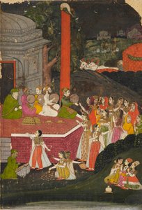 Women visiting the tomb of a maz