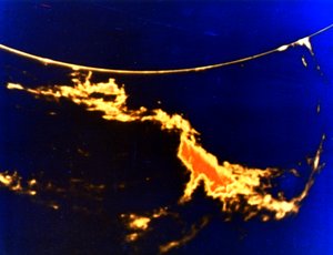 X-ray image of a solar flare