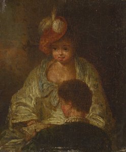 Young Woman and Man, 18th Century by Unbekannt
