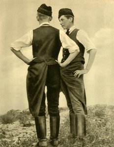 Young Men in Traditional Costume, Burgenland, Austria